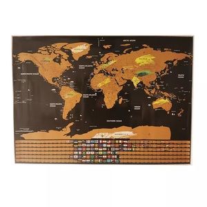 Scratch Map 82*59cm Home decoration wall stickers